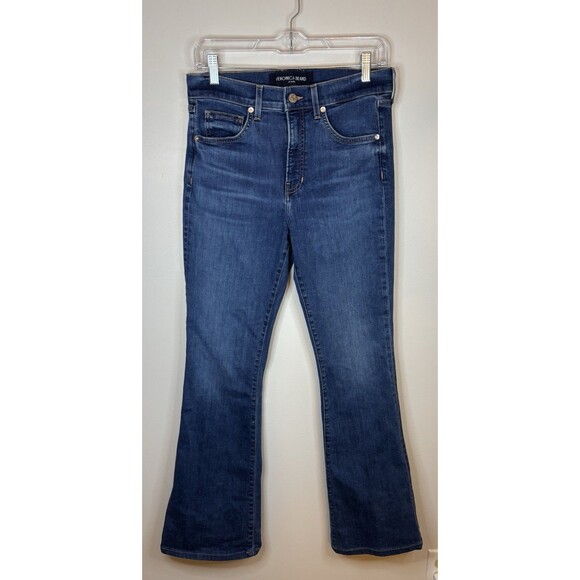 VERONICA BEARD Beverly Skinny Flare High Rise Jeans Bright Blue Wash Denim 29x31 - Picture 2 of 14